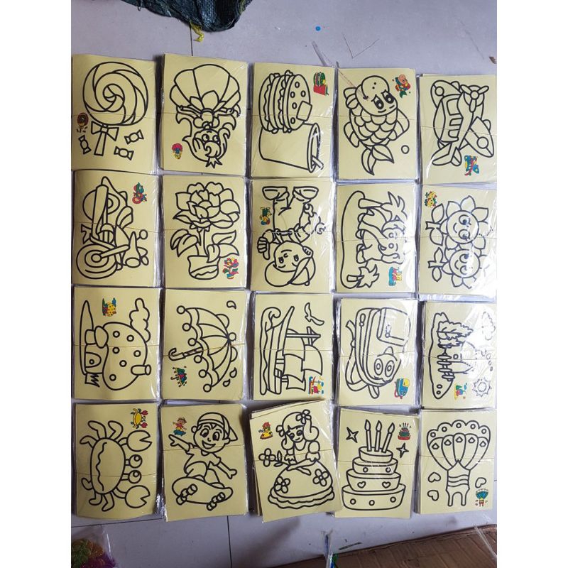 Tranh cát a4 sẵn cát