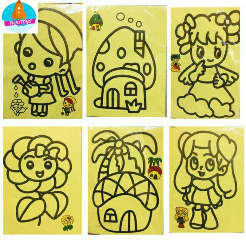 Tranh cát a4 sẵn cát