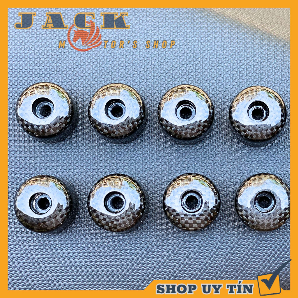 Cặp gù tay lái carbon Fiber chống rung dùng cho mọi loại xe tặng kèm ốc Inox có sãn giao ngay