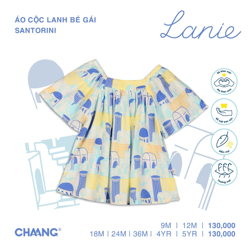 Áo cộc lanh, quần đùi cho bé gái mặc hè SS23