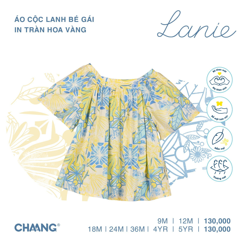 Áo cộc lanh, quần đùi cho bé gái mặc hè SS23