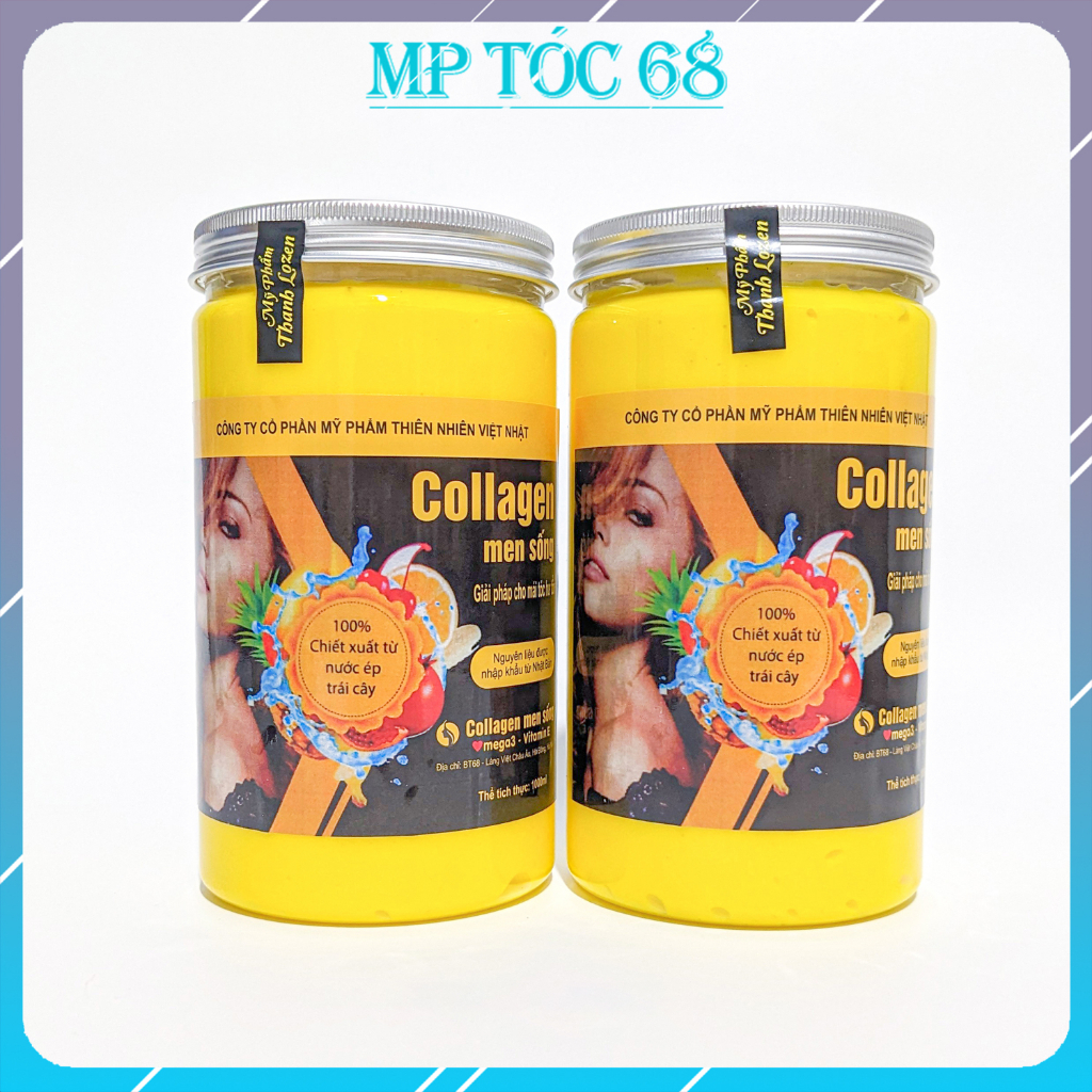 Kem Hấp Ủ Tóc Siêu Phục Hồi Collagen Men Sống Thanh Lozen 1000ML