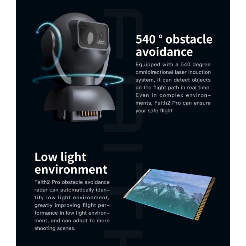 Flycam Faith 2 pro - 4K 6km gimbal 3 trục - cảm biến va chạm | BigBuy360 - bigbuy360.vn