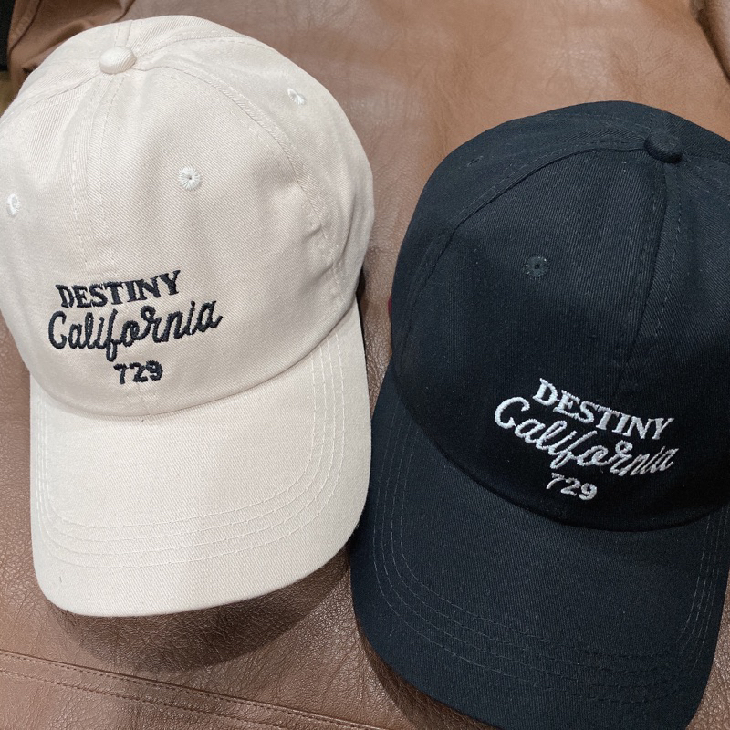 Mũ Lưỡi Trai Unisex Nam Nữ Thêu Hình Chữ CALIFORNIA Phong Cách Hàn Quốc BIBIANE ACCESSORIES