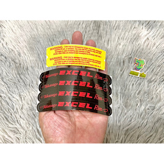 Bộ 6 Tem Excel Rim nền đen (gồm 4 tem Excel + 2 tem Warning)