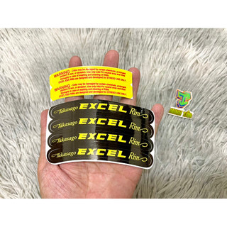 Bộ 6 Tem Excel Rim nền đen (gồm 4 tem Excel + 2 tem Warning)