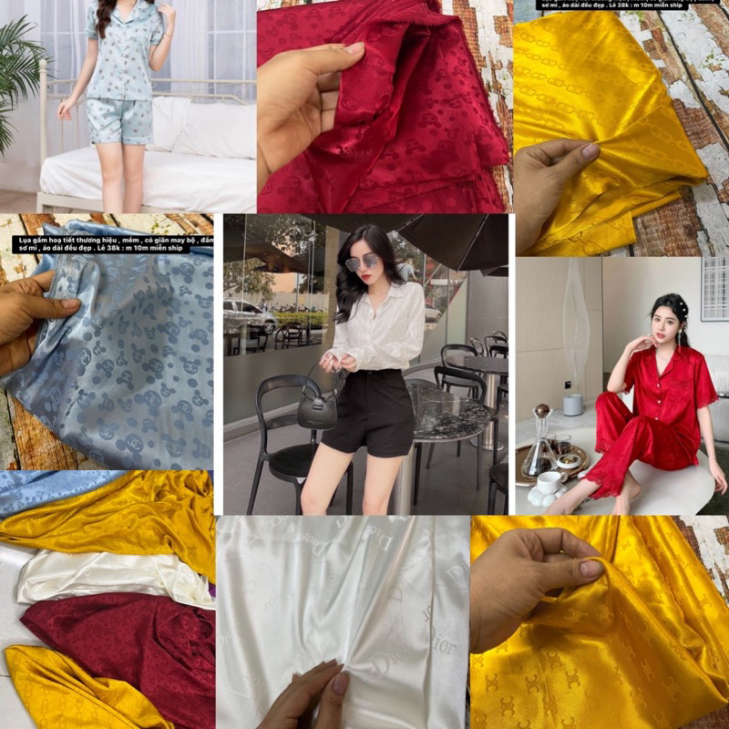 VẢI LỤA GẤM CÓ GIÃN KHỔ 1,5M CHỈ 40K \M