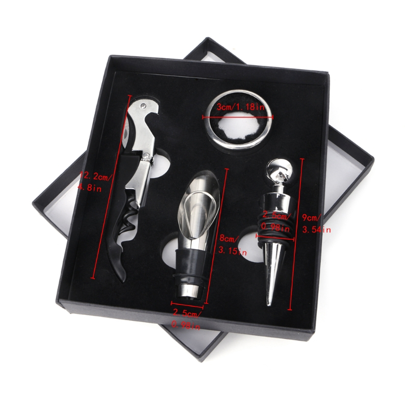 Set hộp giấy 4 dụng cụ mở rượu vang