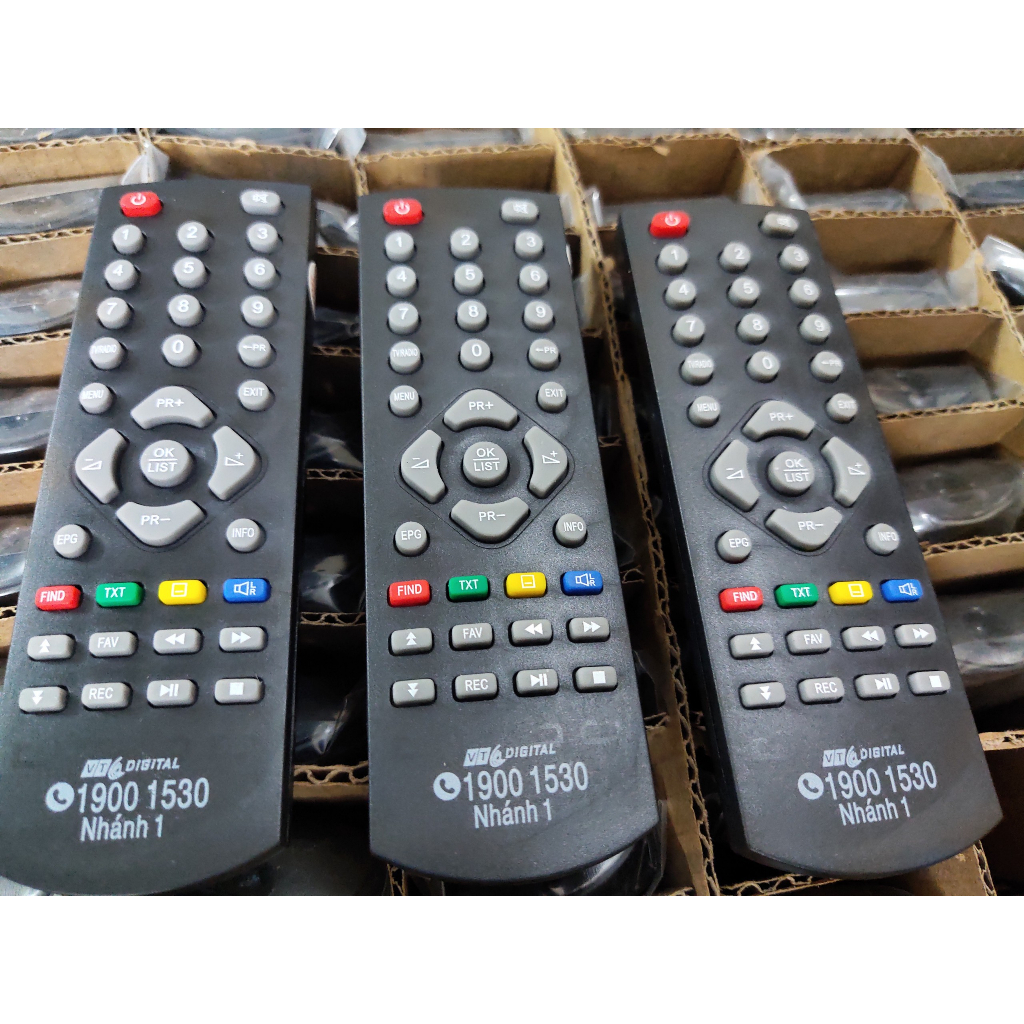 1Điều khiển đầu thu VTC Digital 1900 1530 nhánh 1, Remote dùng cho tivi Điều khiển đầu thu VTC Digit