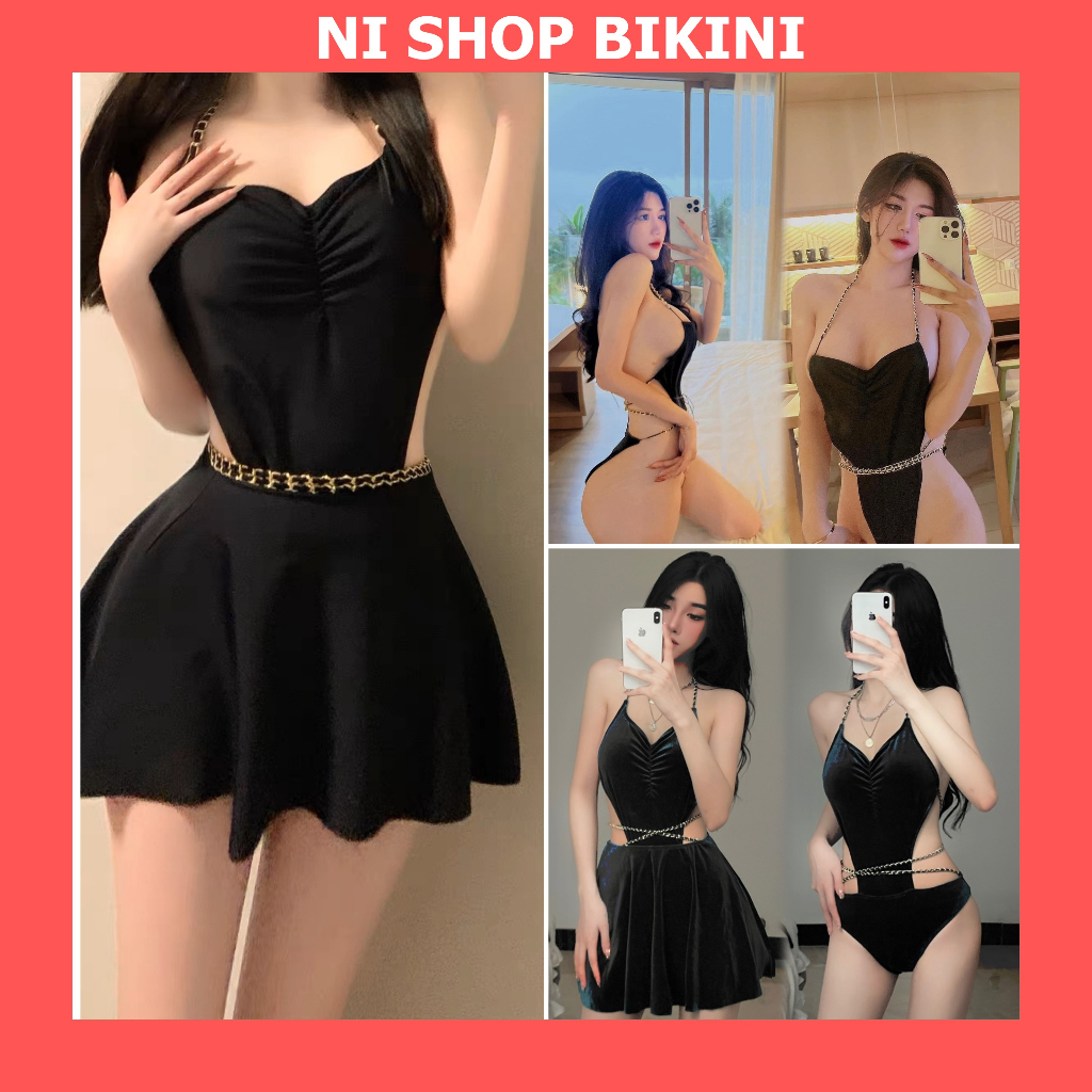 Bikini yếm váy kín đáo xinh xắn S20 mặc được nhiều dịp