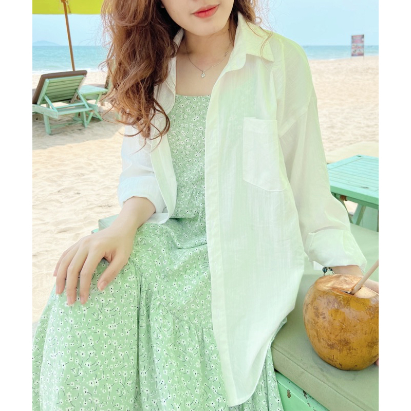 Đầm hai dây dáng babydoll hoa nhí thiết kế Ma Vie