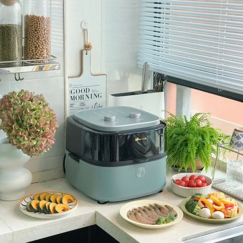 Nồi chiên không dầu mặt kính đa năng BEAR QZG-E14G5 /QZG-E13E5 dung tích 6.5L bảo hành 12 tháng