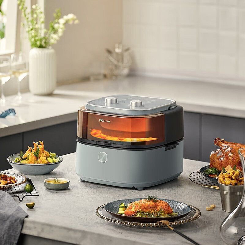 Nồi chiên không dầu mặt kính đa năng BEAR QZG-E14G5 /QZG-E13E5 dung tích 6.5L bảo hành 12 tháng