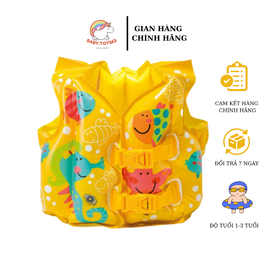 Áo phao bơi cho bé hoạ tiết dễ thương bé từ 1 - 3 tuổi 59661