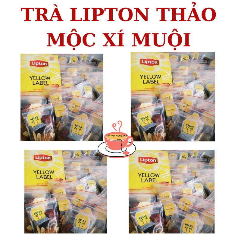 Trà Lipton xí muội thảo mộc,cam thảo, giải nhiệt mùa hè, thanh mát giúp ngủ ngon-Trà Hoa Ngân Anh