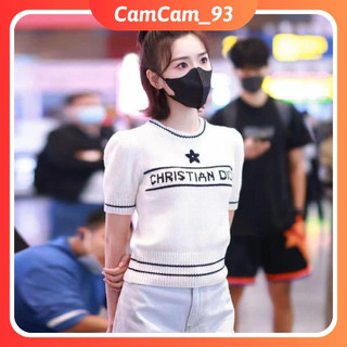 Áo len tăm Diori cộc tay