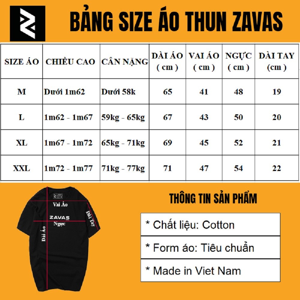 Áo thun nam ZAVAS ngắn tay hàng hiệu cao cấp vải dày mịn co giãn 4 chiều thoáng mát ZAVAS - Z03