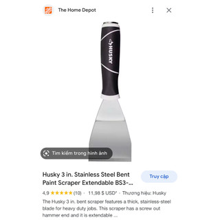 Cây sủi 3" Stainless Steel Bent Paint Scraper Extendable