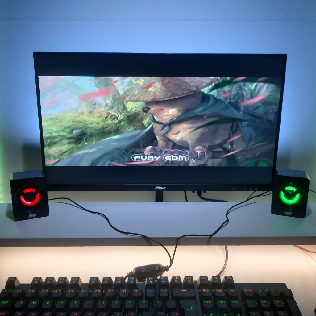 Loa Máy Vi Tính Mini AAP B011 Có Dây Đèn Led Loa Nghe Nhạc Để Bàn Chính Hãng Bảo Hành 12 Tháng