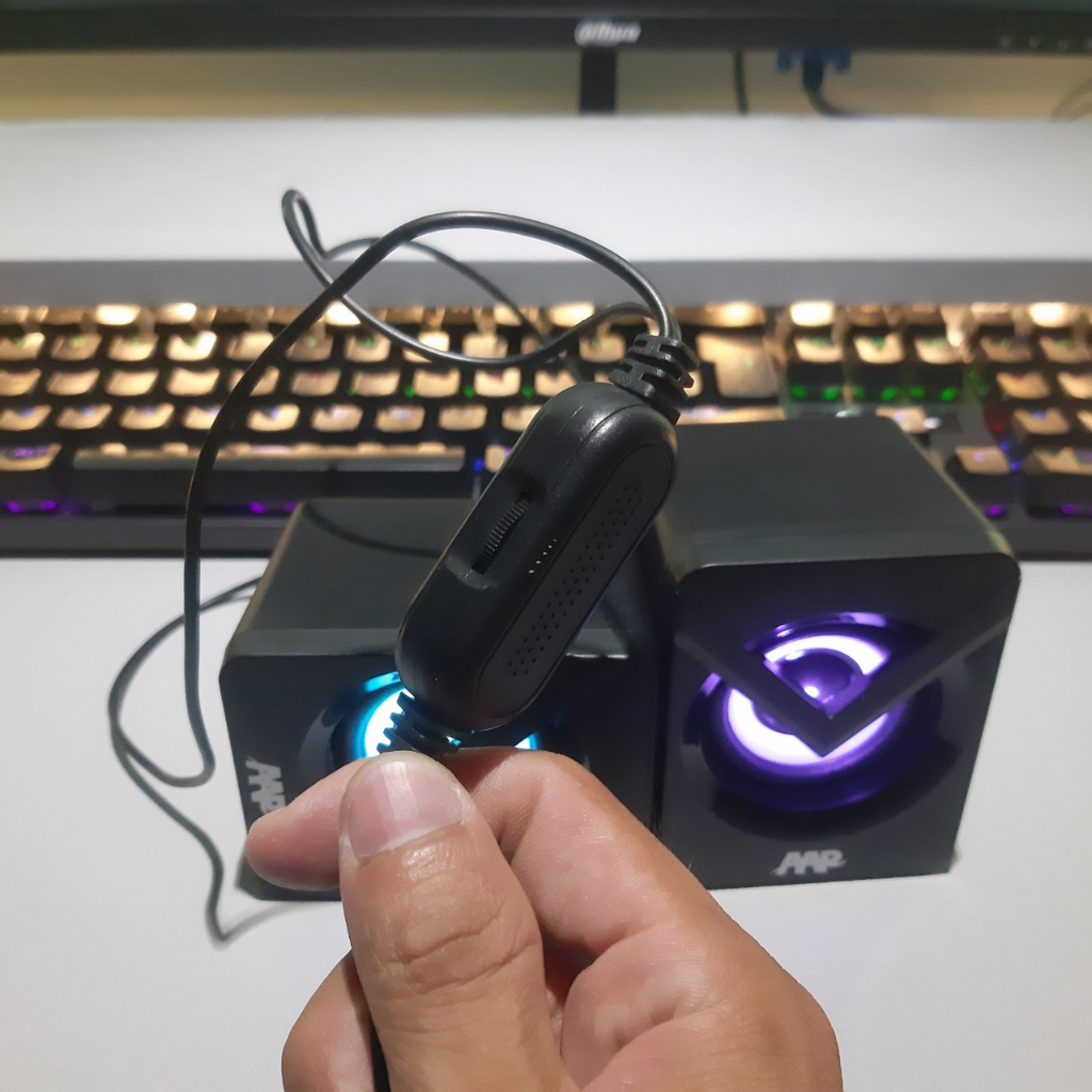 Loa Máy Vi Tính Mini AAP B011 Có Dây Đèn Led Loa Nghe Nhạc Để Bàn Chính Hãng Bảo Hành 12 Tháng