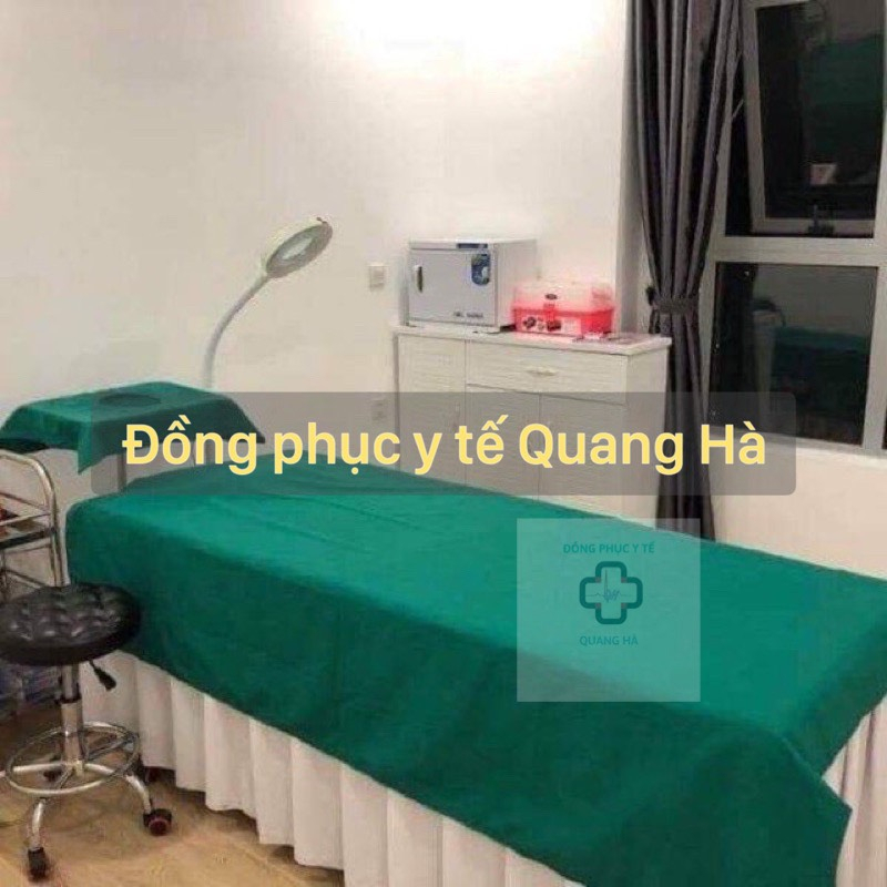 Khăn trải giường tiêm, ga giường tiểu phẫu vải kaki, dày dặn KT 1,5m x 2m