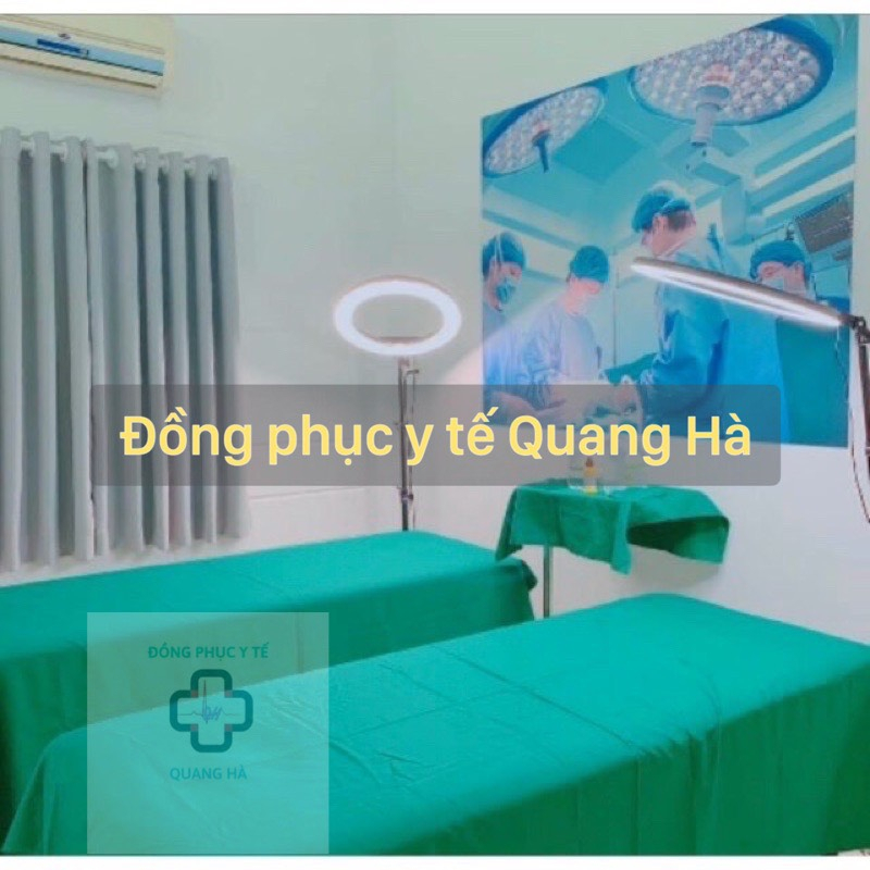 Khăn trải giường tiêm, ga giường tiểu phẫu vải kaki, dày dặn KT 1,5m x 2m