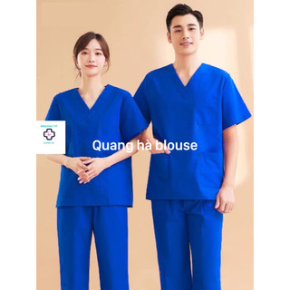  Bộ scrubs Bác sĩ CAO CẤP đồng phục Spa Phòng khám quần áo cổ tim Dược sĩ Điều dưỡng hàng đẹp 