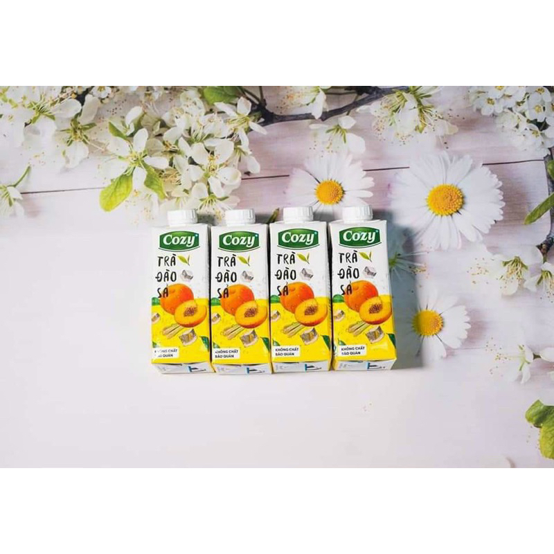 Trà COZY lốc 4 hộp đủ vị 225ml siêu ngon