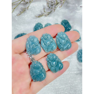 Mặt dây Hồ Ly chúa Lam ngọc