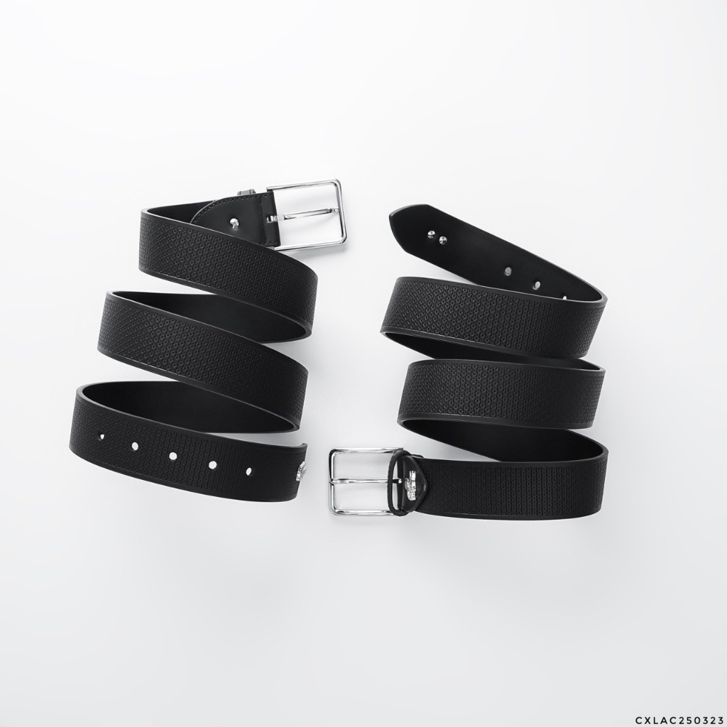 Thắt Lưng Da Nam LACOSTE DÂY VẢY ĐEN BÓNG Cao Cấp Dây Nịt Nam Da 100% Xuất Xịn Hãng Mềm Sang Đúc Viền Dây