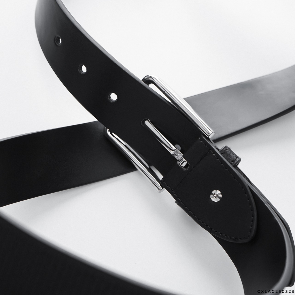 Thắt Lưng Da Nam LACOSTE DÂY VẢY ĐEN BÓNG Cao Cấp Dây Nịt Nam Da 100% Xuất Xịn Hãng Mềm Sang Đúc Viền Dây