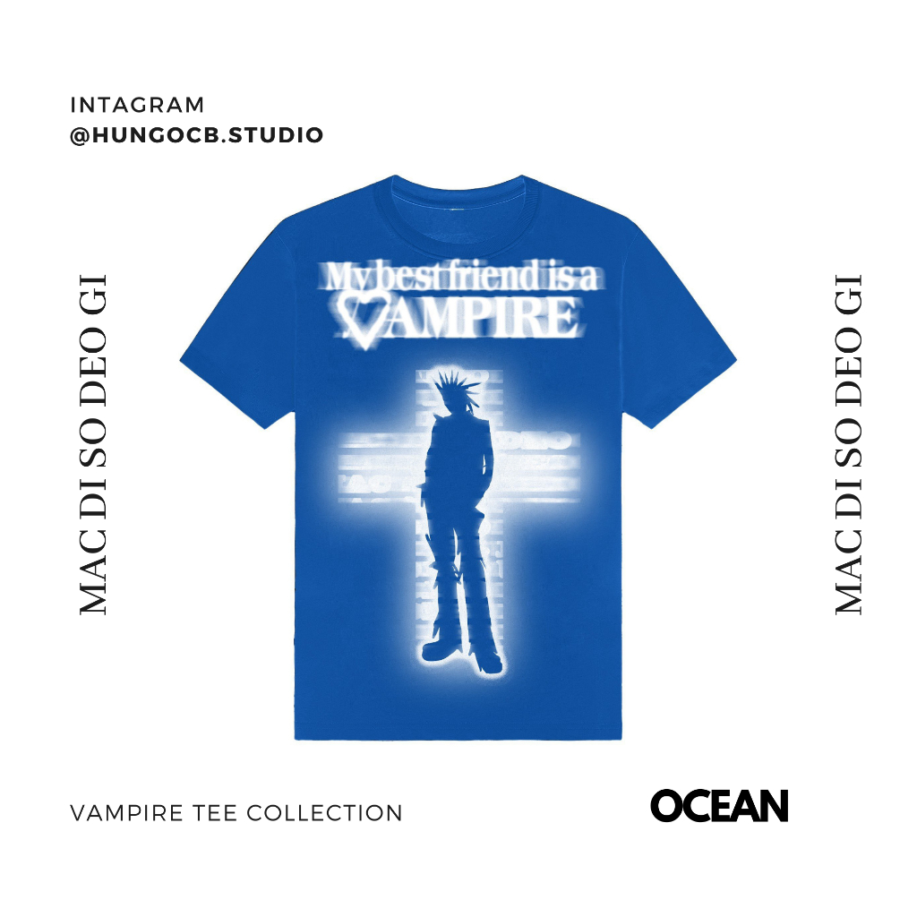 Áo Thun UNISEX - SHADOW VAMPIRE TEE (OCEAN) - Hungocb Studio
