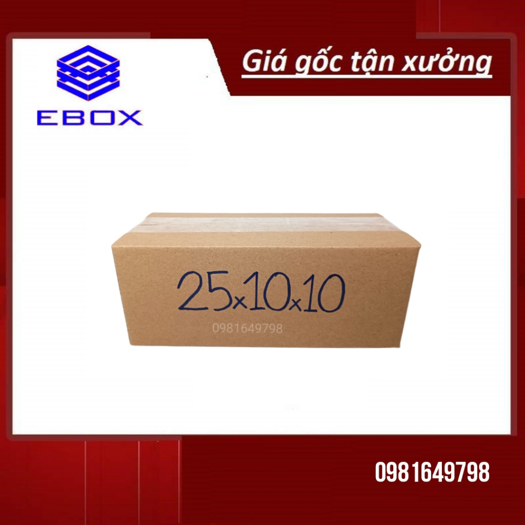 25x10x10 Hộp carton đóng hàng