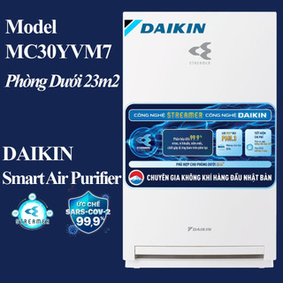 Máy lọc không khí daikin mc30yvm7 loại bỏ 99,9 % vi khuẩn-nấm mốc-bụi mịn pm 0.3 - máy lọc không khí ion âm