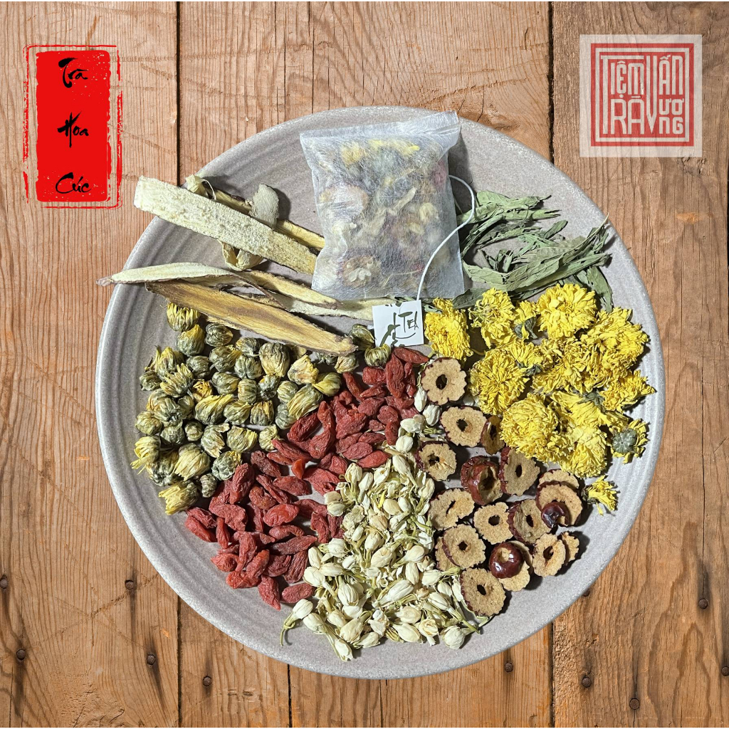 Trà thảo mộc Hoa Cúc Dưỡng Tâm, giảm stress, an thần, ngủ ngon, thanh nhiệt, detox cơ thể, sáng mắt