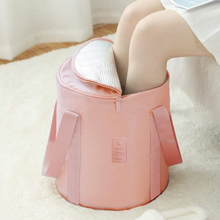 Bồn ngâm chân , xô vải giữ nhiệt gấp gọn có nắp 15l
