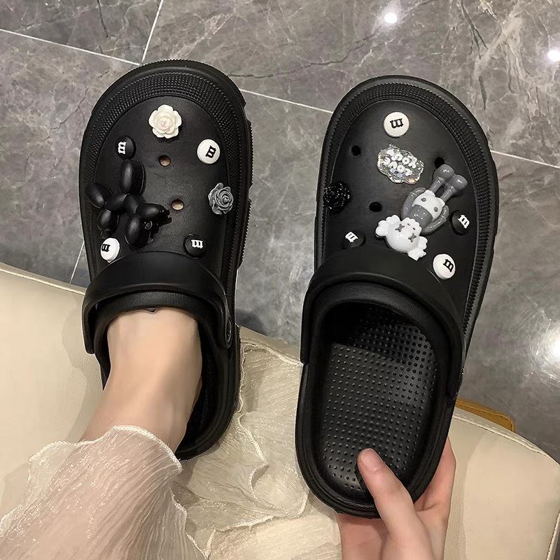 Dép sục thời trang Nam Nữ, dép sục EVA gắn Charm 2023