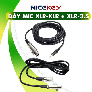 Dây XLR - 3.5 Chuyên Dụng Cho Mic Thu Âm Và Mọi Loại Mixer, Sound Card Lọc Nhiễu Tốt Dài 2.5m
