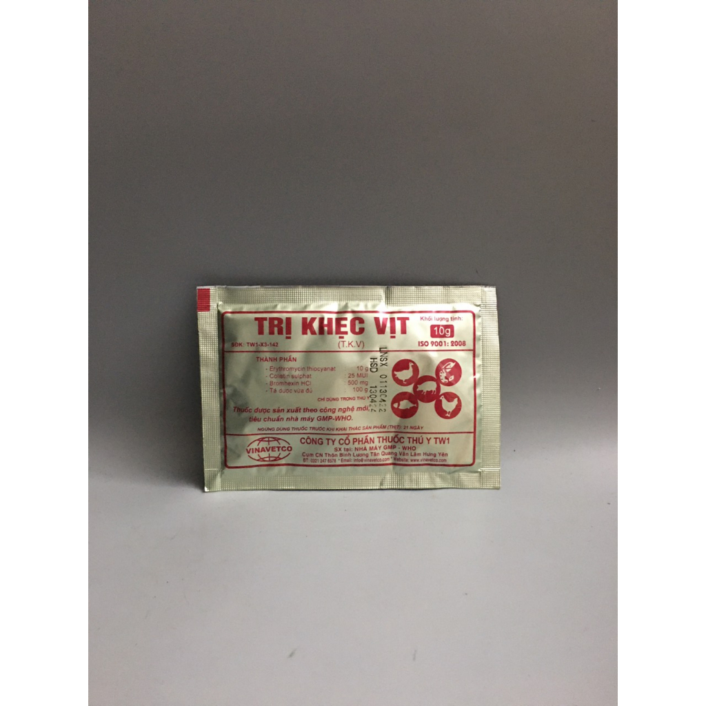 T.rị hen khẹc dùng cho gà vịt (10g-Năm Thái)
