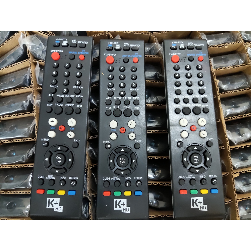 Điều khiển đầu thu K+ HD mặt sau là lưng trắng