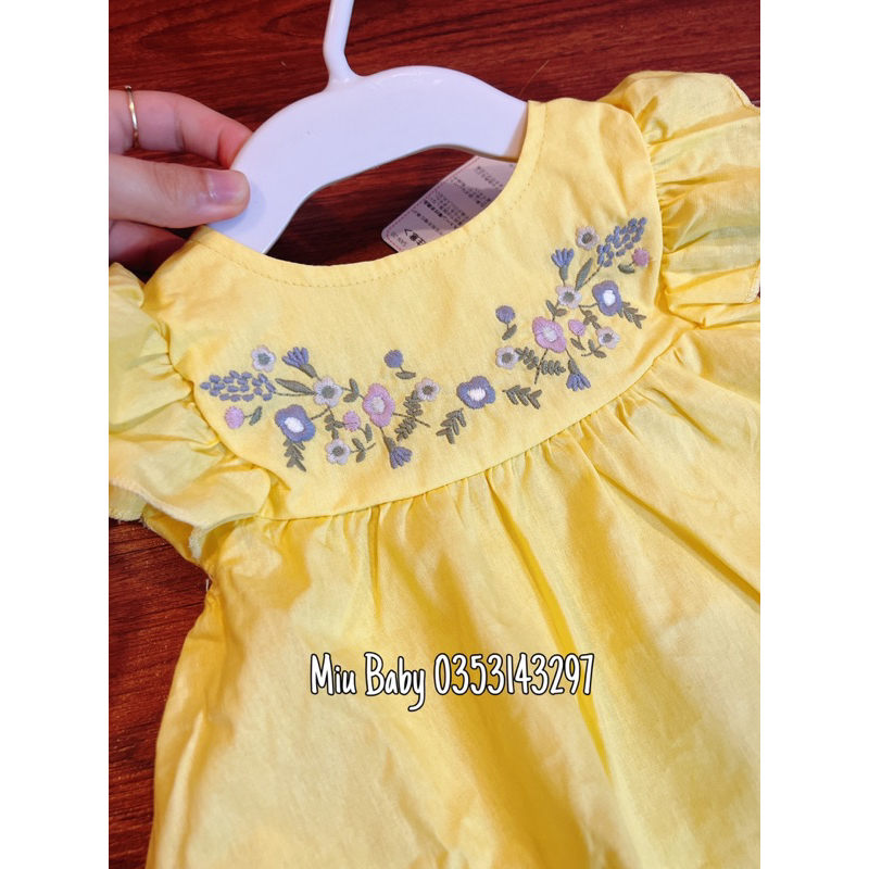 Áo cánh tiên hoa vàng dư xịn xuat nhật bé gái