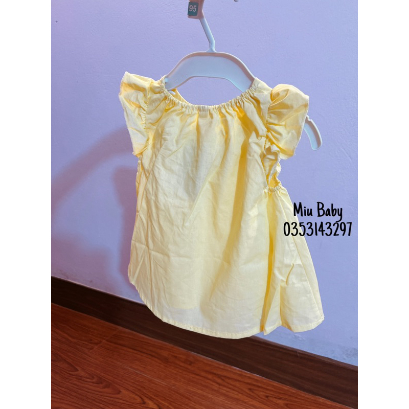 Áo cánh tiên hoa vàng dư xịn xuat nhật bé gái