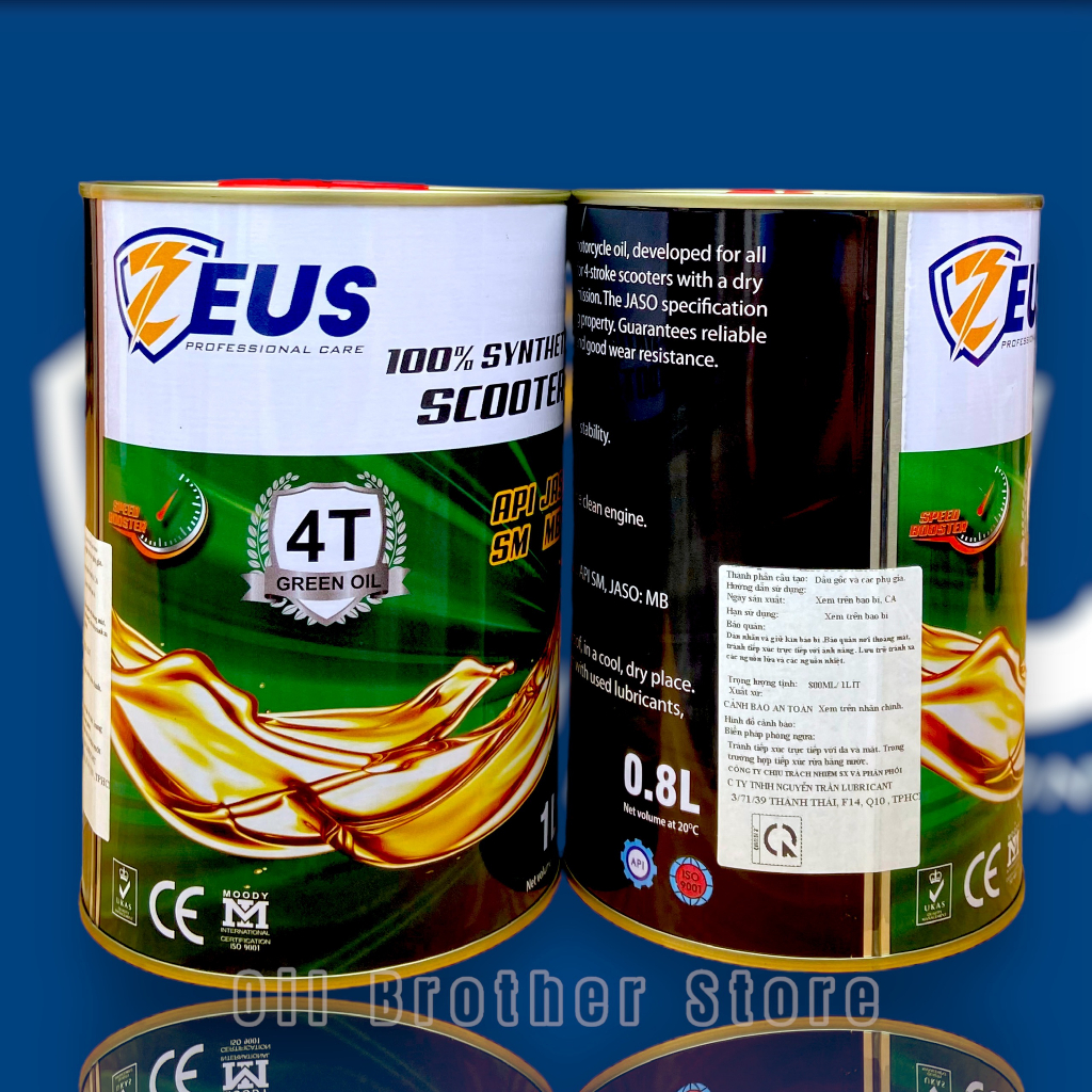 Nhớt tổng hợp xe ga ZEUS SCOOTER 10W40 MB