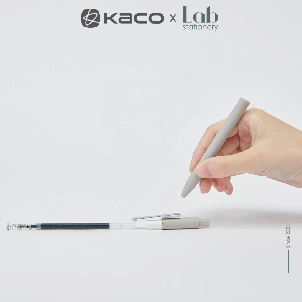 Bút Bi Mực Gel Kaco Midot Metal Clip Ngòi 0.5 Mực Đen Labo Vỏ Màu Pastel
