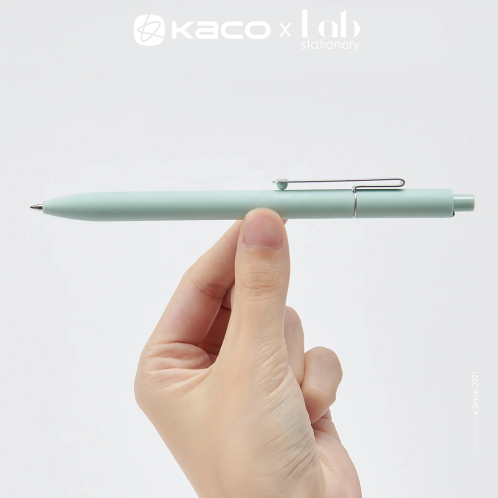Bút Bi Mực Gel Kaco Midot Metal Clip Ngòi 0.5 Mực Đen Labo Vỏ Màu Pastel
