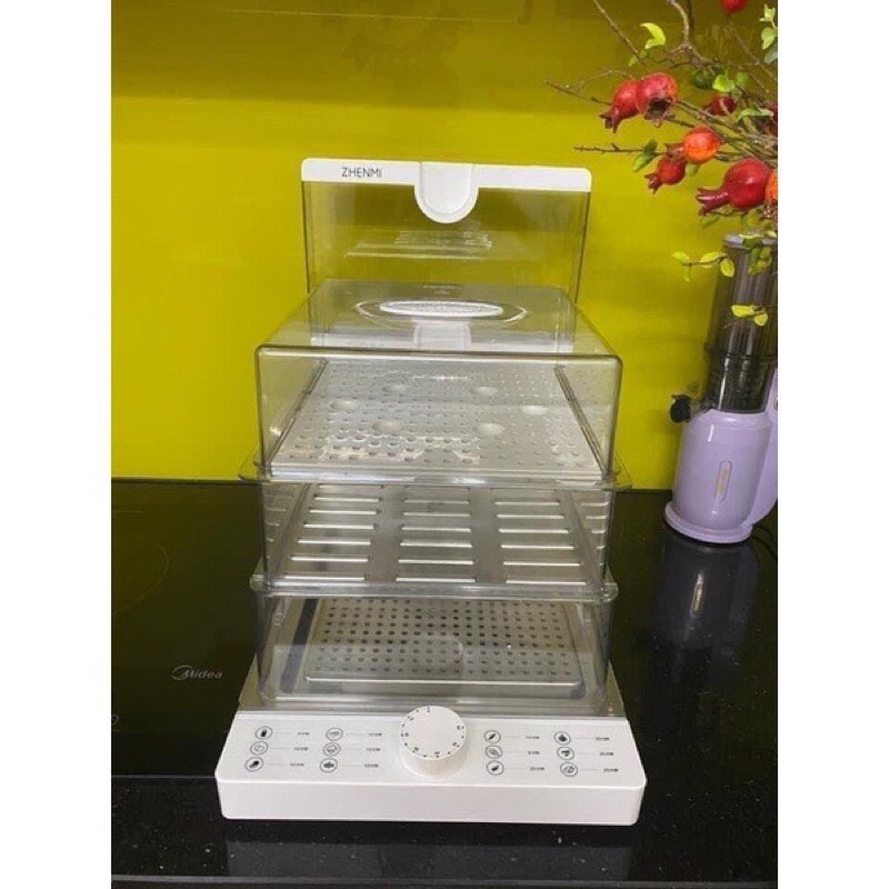 Máy hấp gấp gọn 3 tầng Zhenmi 12L công suất 800w bảo hành 12 tháng