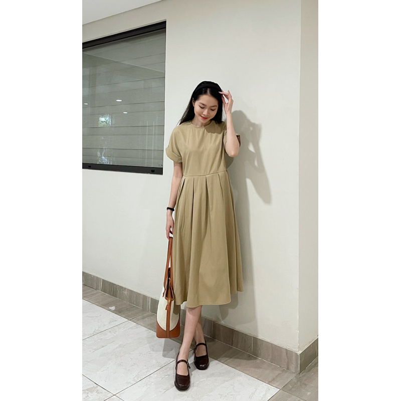 LIN DRESS - Váy thô dáng xếp ly REGEN