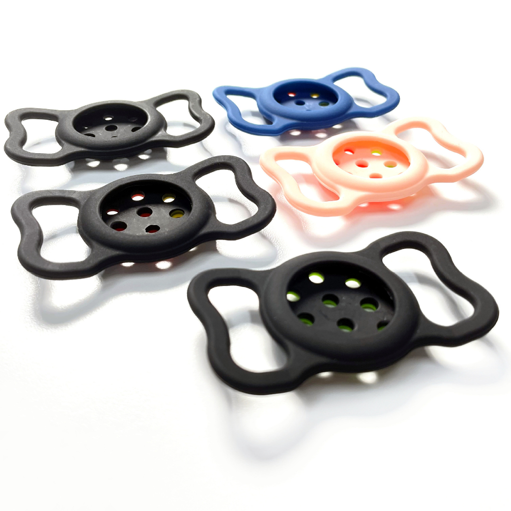 Vỏ bọc Bao silicon cao su Airtag kiểu nikesport 2 quai ngang và móc khóa thép SWA ART04 ART05