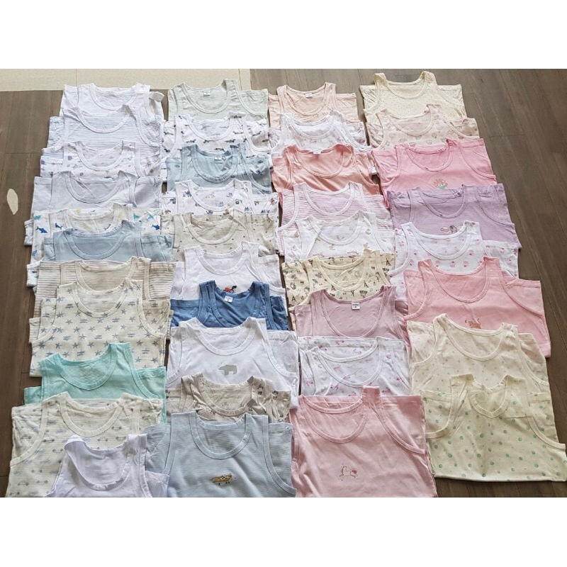 combo 3 áo ba lỗ bé trai bé gái xuất hàn thông hơi size đại satsunkid