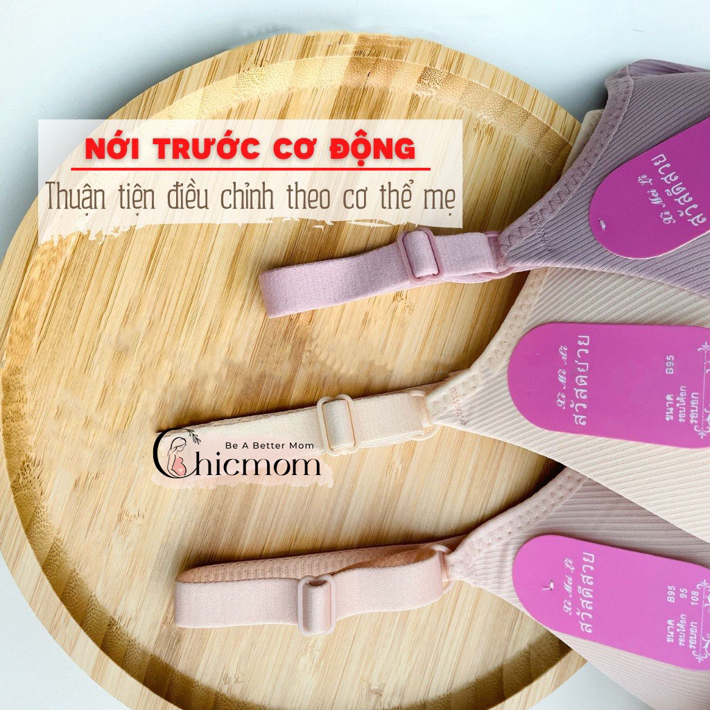 Áo lót mặc bầu và sau sinh chống chảy xệ cho bé bú Chicmom, chất su tăm mềm mịn, thoáng khí, hàng Thái Lan Loại1-CM811